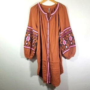 Free People NWT Brown Tunic Dress